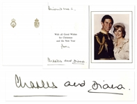 Prince Charles and Princess Diana Signed 1981 Christmas Card -- With University Archives COA